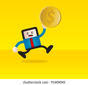 illustration of businessman character