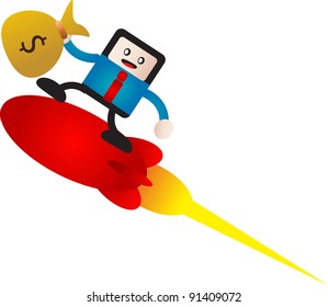illustration of businessman character