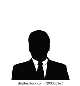 illustration of businessman head isolated on white background