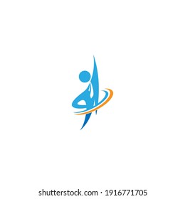 illustration of a businessman running reaching the star with briefcase, business, energetic, dynamic concept