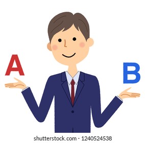 Illustration of a businessman to select.