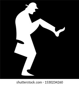 illustration of Businessman, sticker,tshirt print, vector illustration