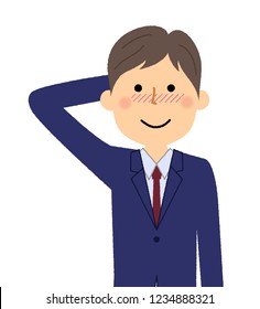 Illustration of a businessman stunned.