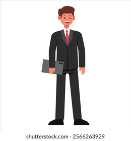 Illustration of Businessman in Suit