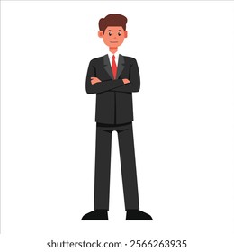 Illustration of Businessman in Suit