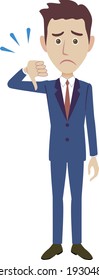 A illustration of a businessman wearing suits