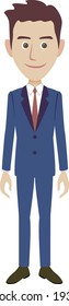 A illustration of a businessman wearing suits