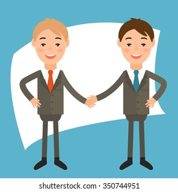 Illustration of a businessmans in the style of  flat design .Vector