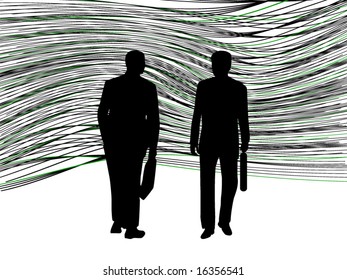 Illustration of businessmen