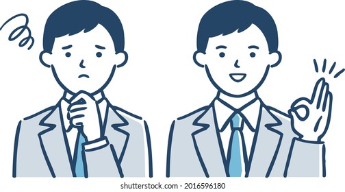 Illustration of a businessperson in a suit