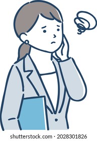 Illustration of a businessperson's expression