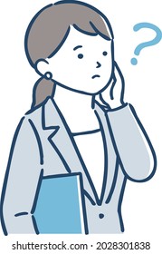 Illustration of a businessperson's expression
