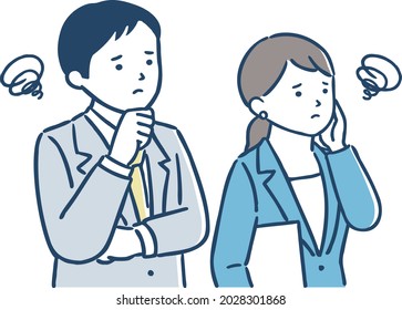 Illustration of a businessperson's expression