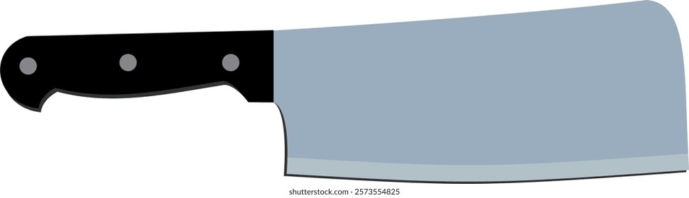 illustration of butcher knife meat vector