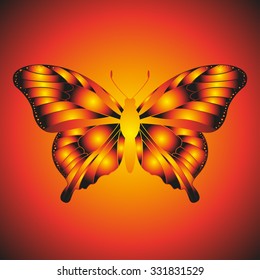 Illustration butterflies. Vector background