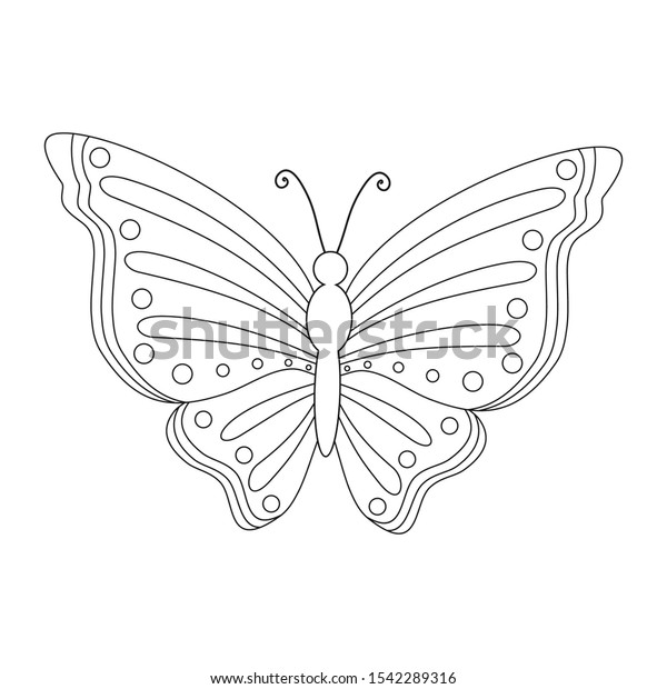 Download Illustration Butterfly Coloring Book Butterfly Icon Stock Vector Royalty Free 1542289316