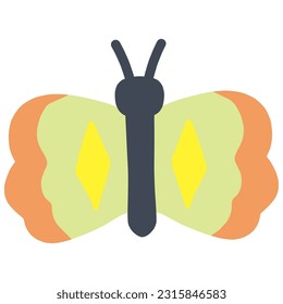 Illustration of butterfly deformed in pop colorful