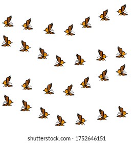 
illustration of a butterfly in a flat style. butterfly theme.