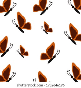 
ilustración de una mariposa en un estilo plano. tema de mariposa.