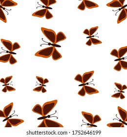 
ilustración de una mariposa en un estilo plano. tema de mariposa.