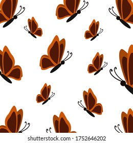 
ilustración de una mariposa en un estilo plano. tema de mariposa.