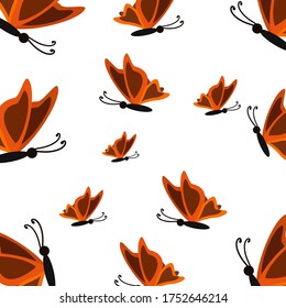 
ilustración de una mariposa en un estilo plano. tema de mariposa.