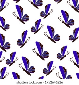 
illustration of a butterfly in a flat style. butterfly theme.