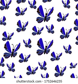 
illustration of a butterfly in a flat style. butterfly theme.