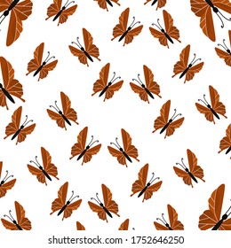 
illustration of a butterfly in a flat style. butterfly theme.