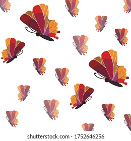 
ilustración de una mariposa en un estilo plano. tema de mariposa.