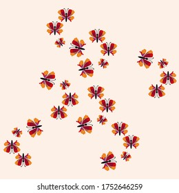 
ilustración de una mariposa en un estilo plano. tema de mariposa.
