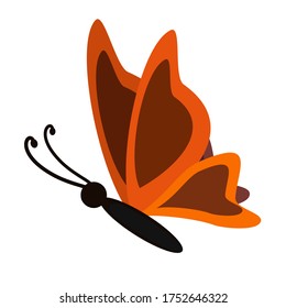 
ilustración de una mariposa en un estilo plano. tema de mariposa.