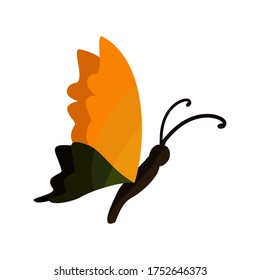 
ilustración de una mariposa en un estilo plano. tema de mariposa.