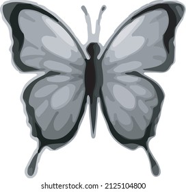 illustration of a butterfly flying freely in nature