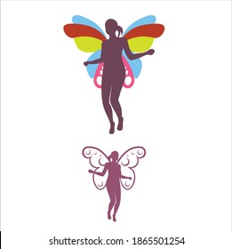 Illustration of butterfly girl. vector art.