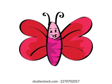 illustration butterfly image template design 2