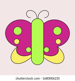 illustration of butterfly for mascot or icon of nature or bussnis logo