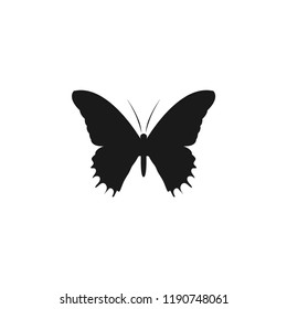 Illustration of butterfly silhouette logo icon design template vector