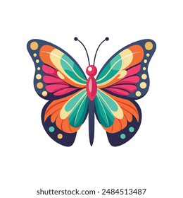 illustration of a butterfly with white background