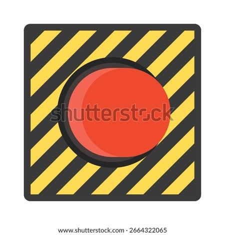 Illustration button for alarm or danger situation