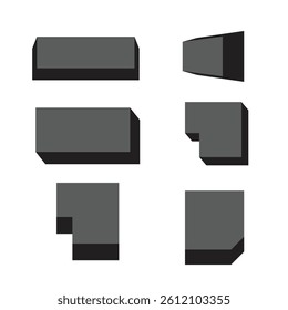 Illustration button computer perspective view