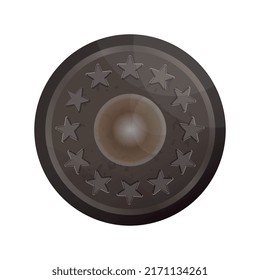 Illustration button decorating and tailoring clothes, shoes, bags.