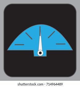 Illustration of a button for a gamer. Vector image of a speedometer. Icon for design.