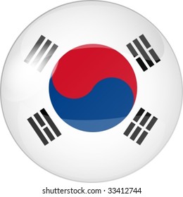 illustration of a button south korea