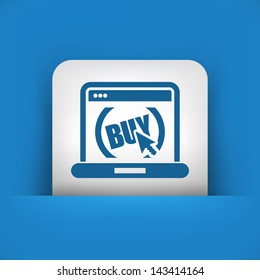Illustration of buy button on website