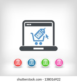 Illustration of buy online concept icon