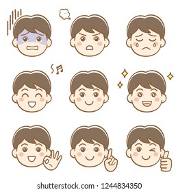 Illustration by male expression