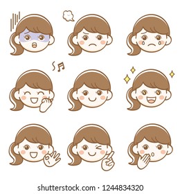 Illustration by women's expression