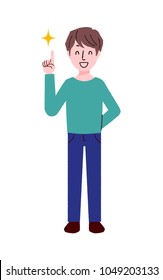 
Illustration by a young man gesturing