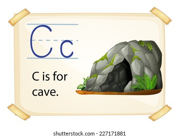 Illustration of c for cave